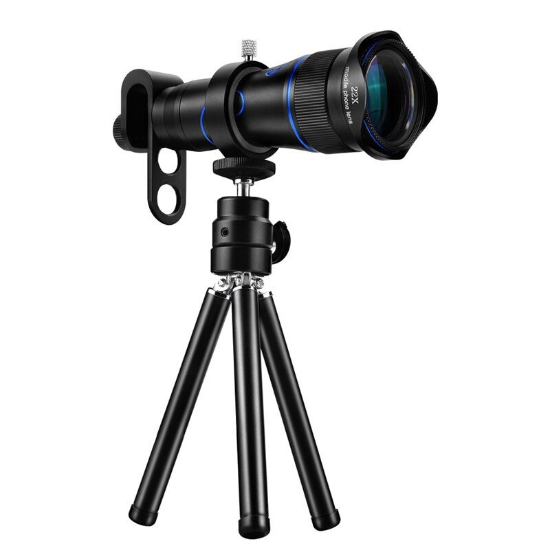22X Zoom Lens Telefoon Camera Lens Hd Monoculaire Telescoop Draagbare Stand Statief Vogel Kijken Telescoop Voor Smartphone