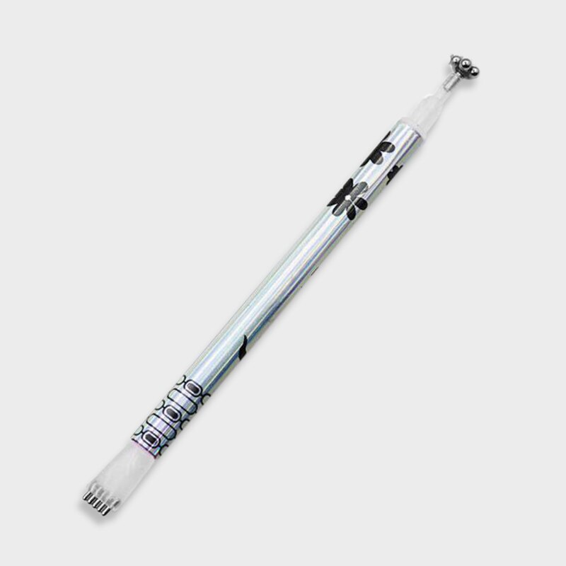 Magic 3D Double Head Magnet Stick Cat Eye nail gel polish varnish Manicure Line Strip Strong Effect Shaping DIY Magnetic Board: silver