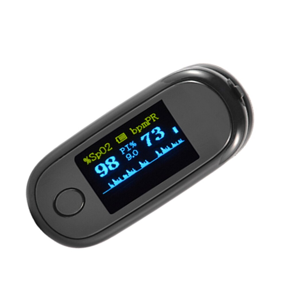 Usb Charing Oximeter Vinger Clip Blood Oxygen Monitor Polsslag Oxygen Oximeter Voor Mannen Vrouwen (Zwart)