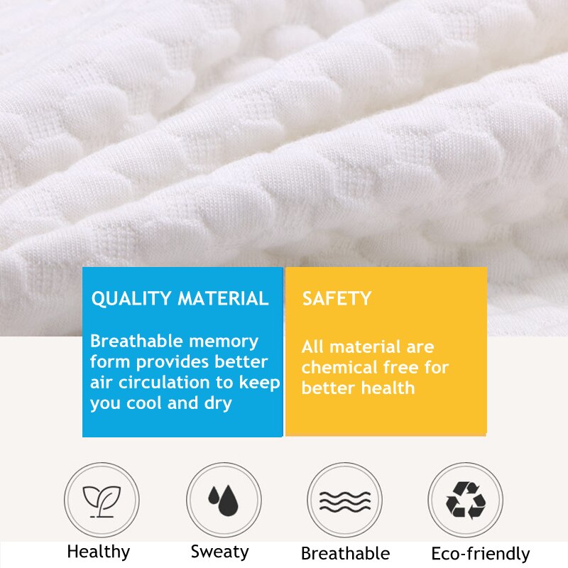 Memory foam sängkläder kudde cervikala kuddar för att sova lindra nacksmärtor med tvättbart överdrag säng liggunderlag för vuxna &amp; barn