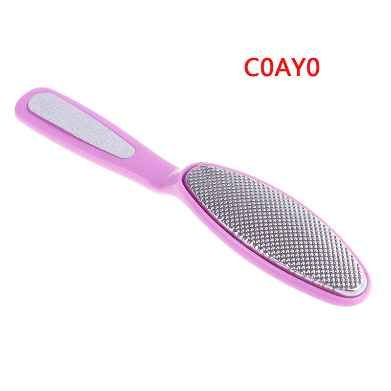 1pc Colorful Double Sided Foot Rasp Scrubber Grater Dry Rough Dead Skin Callus Remover Scraper Pedicure Foot File Tools: plum