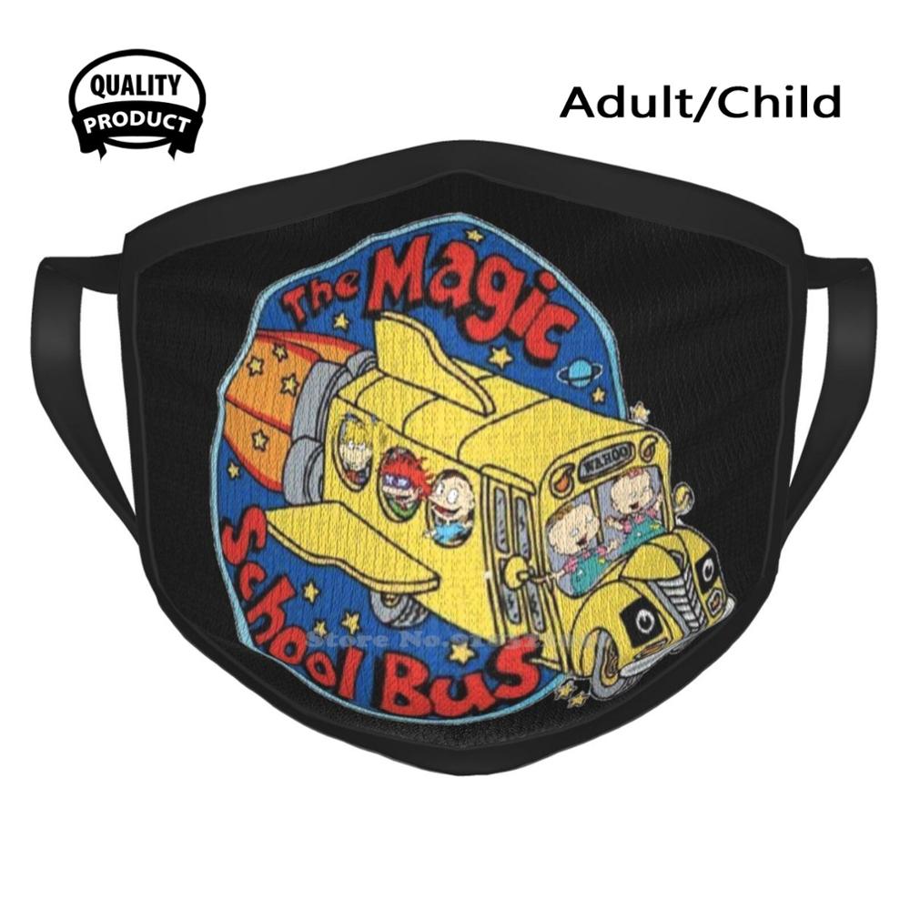 The Magic School Bus Soft Warm Sport Scarf Face Mask The Magic School Bus The Magic School Bus Mrs Frizzle The Bus To The The: Black Mask / Child Size