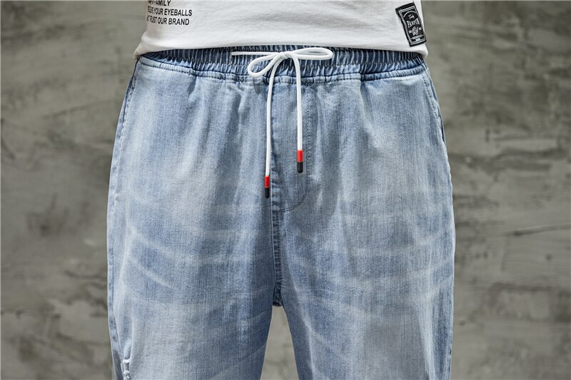 Sommer mænds læglange korte jeans afslappet løse elastiske denimshorts tøj til mænd ,y877