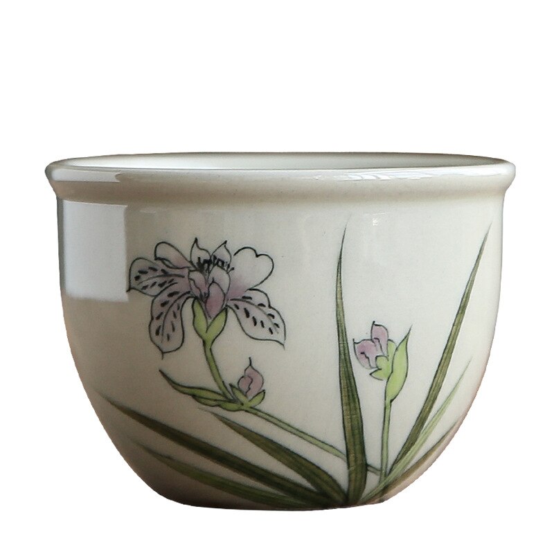 ICE Table Glaze Hand-Painted Ceramic Cup Tea Cup Tea Savoring Cup Single Cup Kung Fu Tea Set Large Master Cup Vintage Bowl