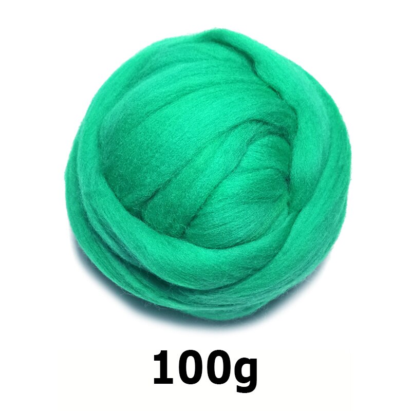 handgemaakte Wolvilt voor vilten 50g Emerald green Perfect in Naald Vilt 05 #: 100g