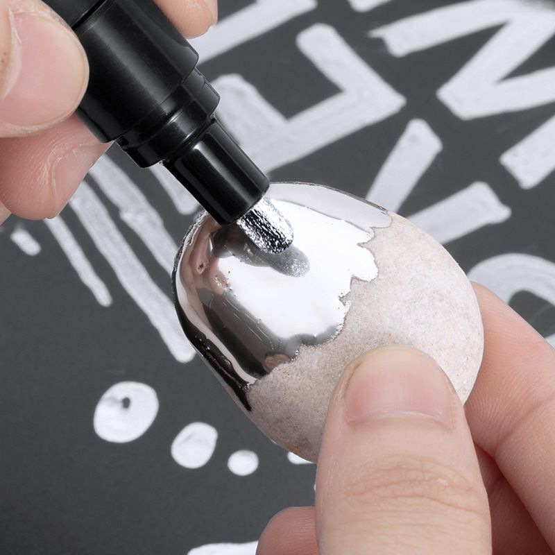 3/1pc Reflektierende Kunst Marker Farbe Stift Silber Flüssigkeit Chrom Glanzt Reflektieren Silber Marker Stift Metallic Kunst handwerk Stift Für Reifen