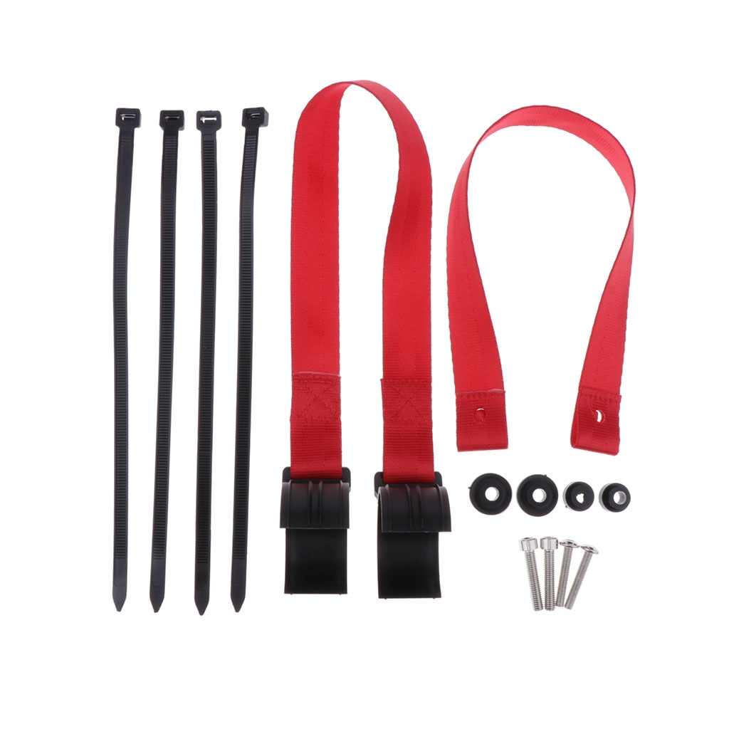 Adjustable Red Front Motorcycle Strap Pull Sling Belt Leash Universal