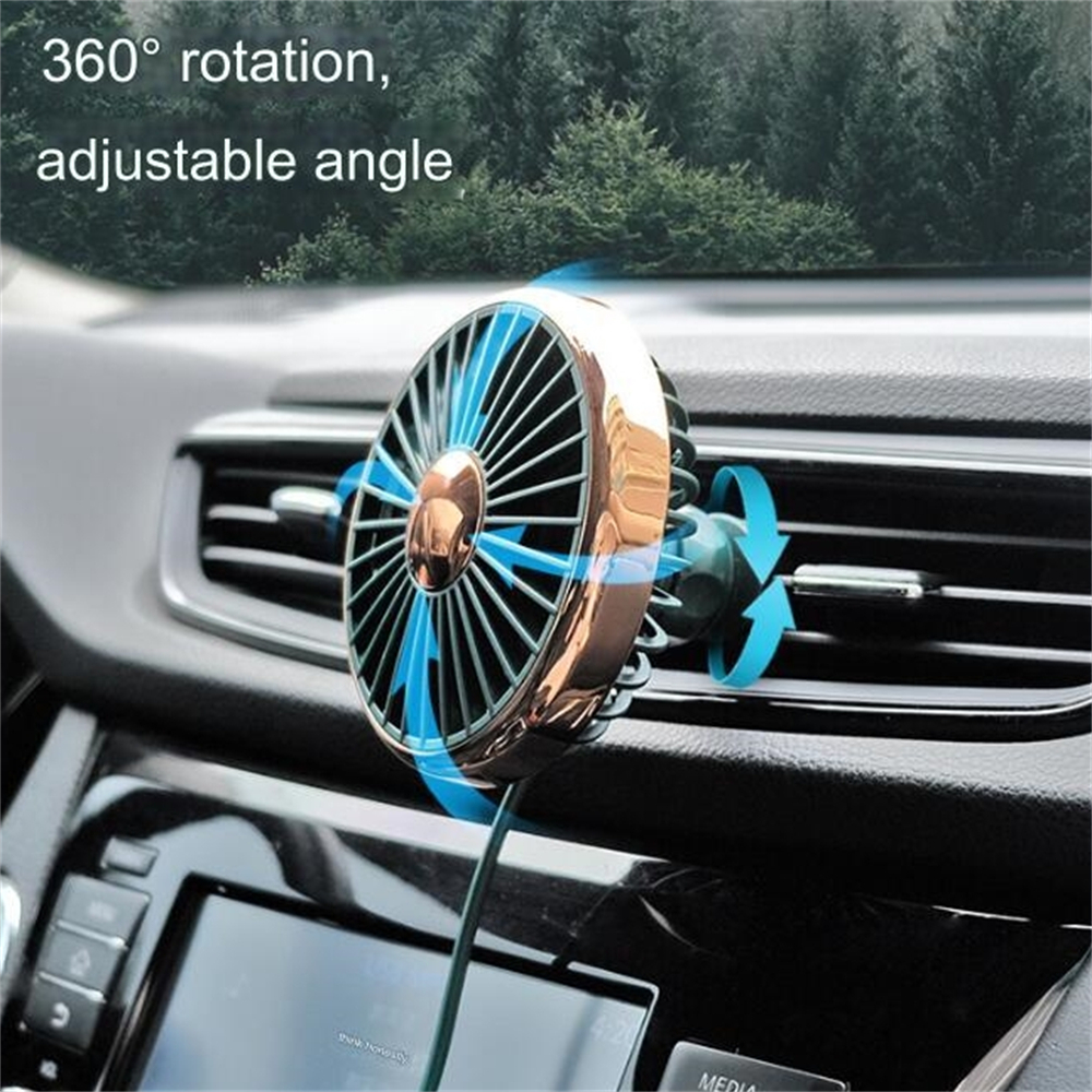 Ventilador de refrigeración para coche, dispositivo de ventilación eléctrico de poco ruido, Usb