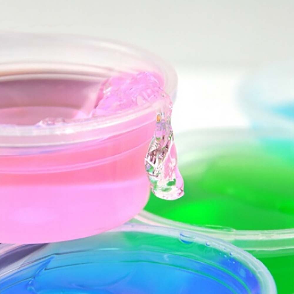 Tonne Schleim DIY Kristall Schlamm Spielen transparent Magie Plastilin Art Spielzeug Staub Sauber Tonne Schlamm Liefert Spielzeug Farbe zufällig