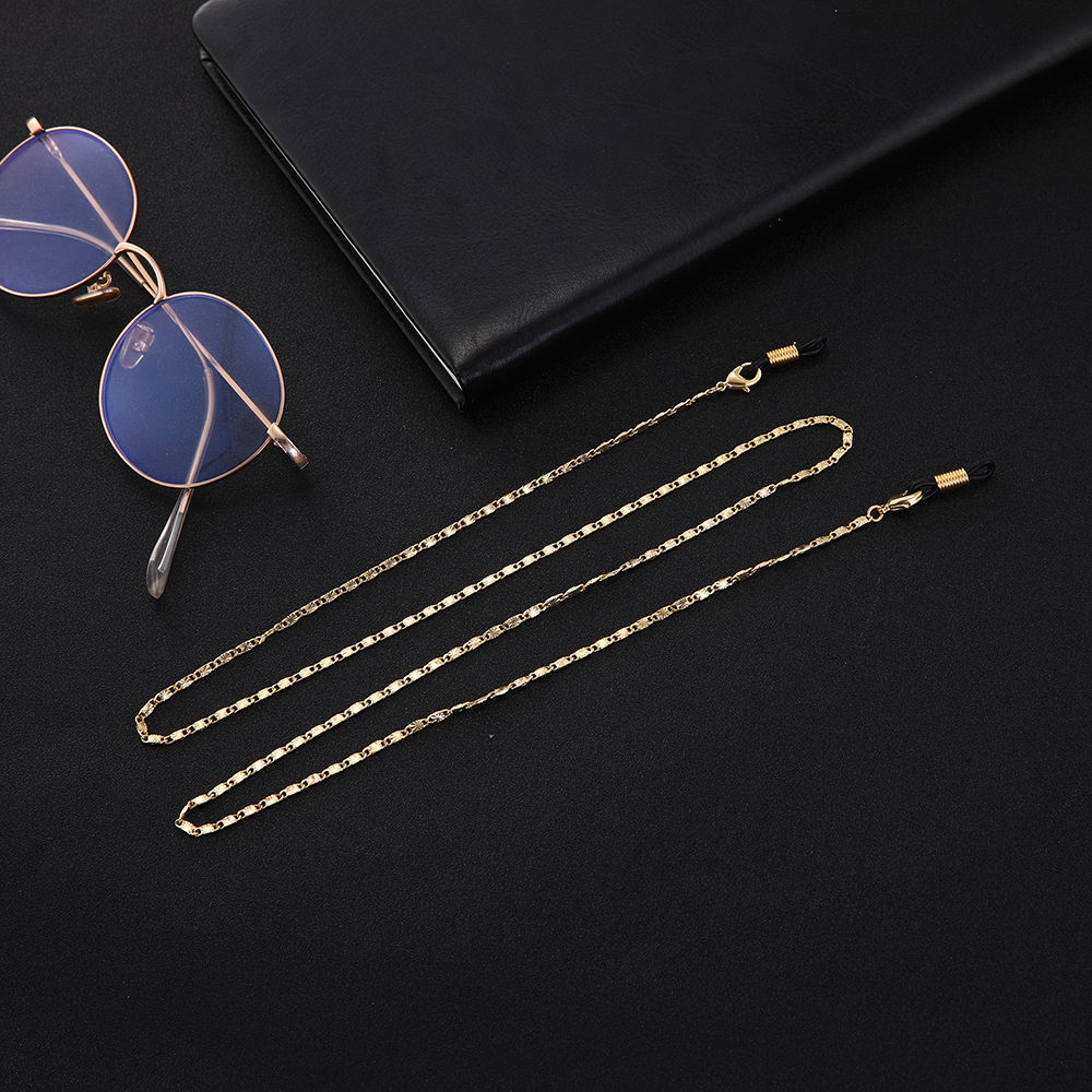 Dawapara lanyard til briller snor briller tilbehør metal prægning solbriller kæde hals snor stropholder rosa guld