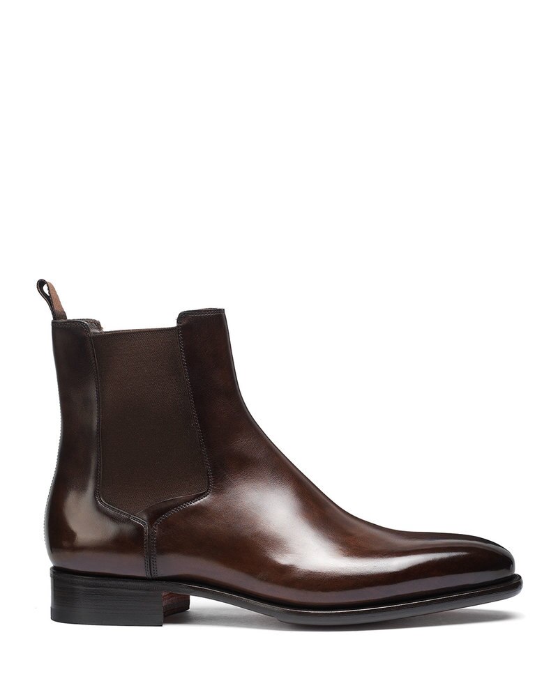 Mannen Mode Pu Lederen Slip-On Enkellaarsjes Puntschoen Lage Hak Schoenen Mannelijke Toevallige Klassieke Retro Stijl chelsea Laarzen TV809