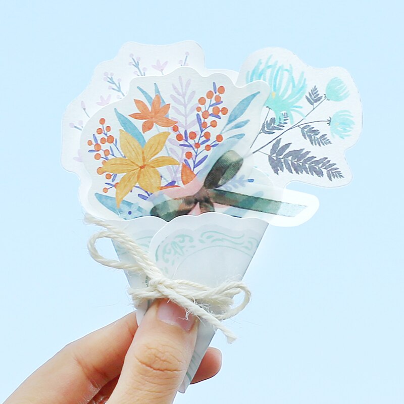 30 old-fashioned cards for notebook decoration retro student stationery plant paper diary label scrapbook material