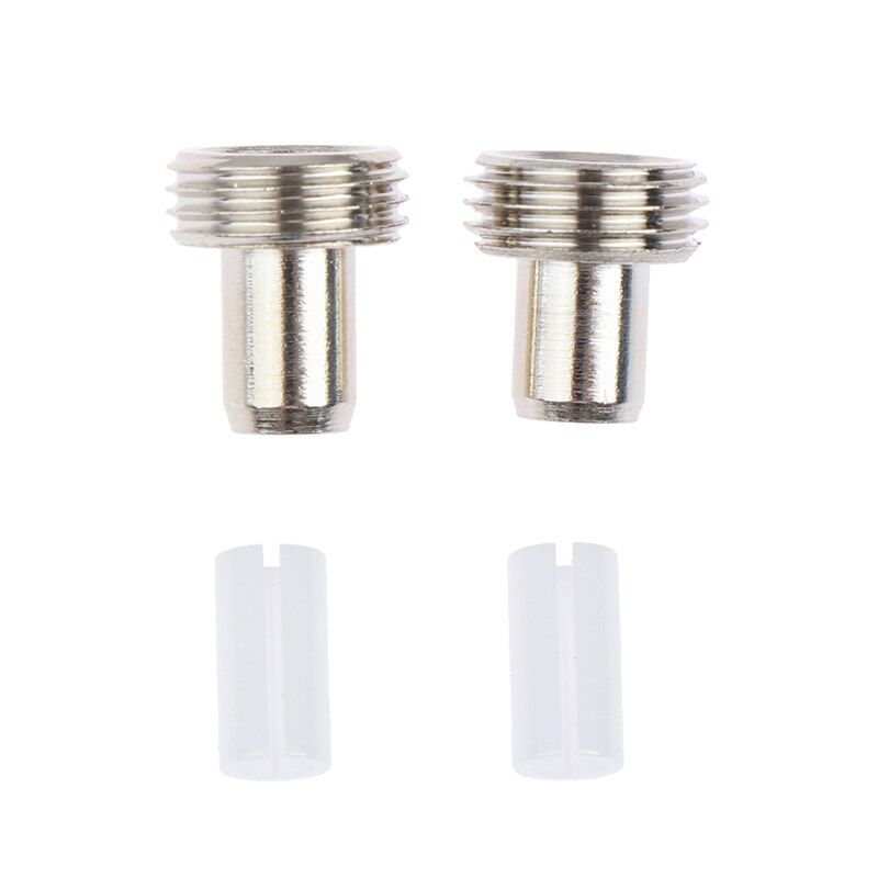 2set Fiber Optic Metal Fitting Connectors Ceramic Tube Sleeves Replacement Parts