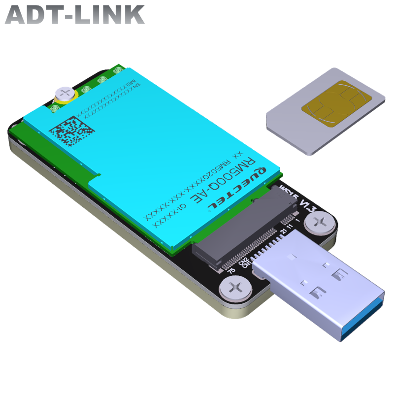 ADT-WS15 M.2 klucz B robić USB 3.0 typ adaptera robić 3G/4G/5G/LTE/CDMA/2G GSM/2042 3042 3052 wwwan moduł bezprzewodowy podwójny SIM złącze