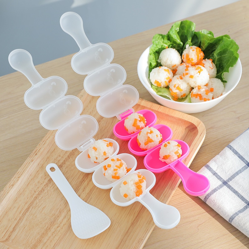 DIY Cute Mini Rice and Vegetable Roll Mold Meat Ball Maker Sushi Onigiri Tool Kitchen Gadgets Food Grade PP Material