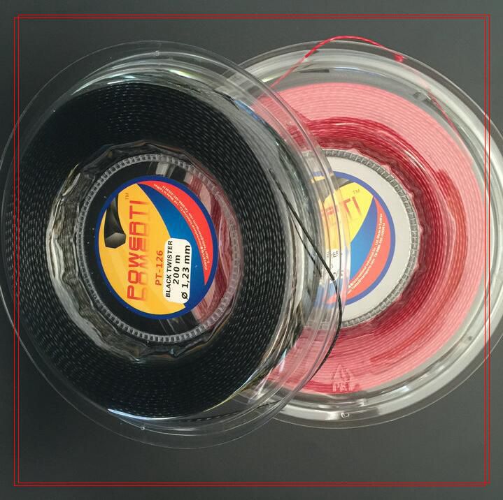 Echtes powerti Taiwan Hexaspin Twister 200 mt Polyester Tennis Schnur Hart gefühl Polyester Tennis Schnur