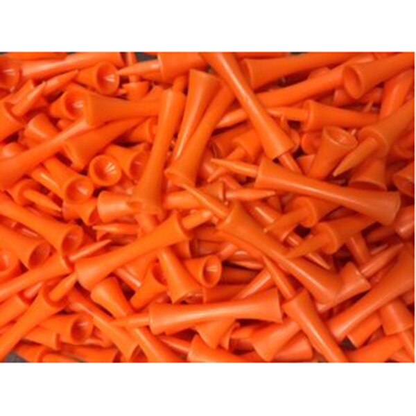 100pcs 70mm Large Castle Golf Tees (Orange)