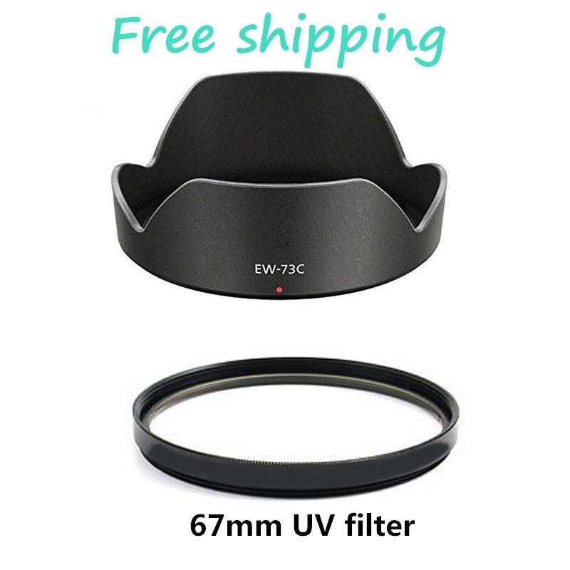 EW-73C ew 73c Lens Hood + 67mm Filtro UV Per Canon EOS EF-S 10-18mm F4.5-5.6 Lente