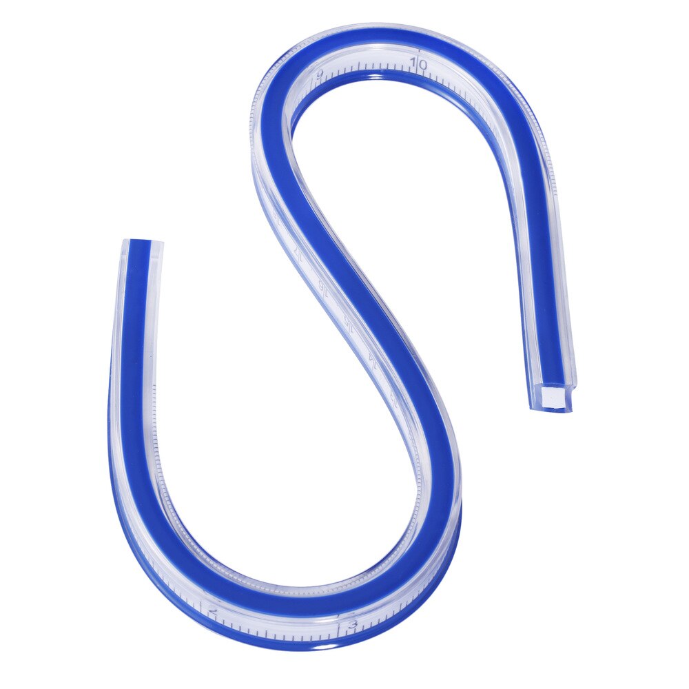 Fleksibel kurvelinjal tegne-tegneverktøy plastsøm fransk kurve-tegnelinjal 30cm 40cm 50cm sytilbehør