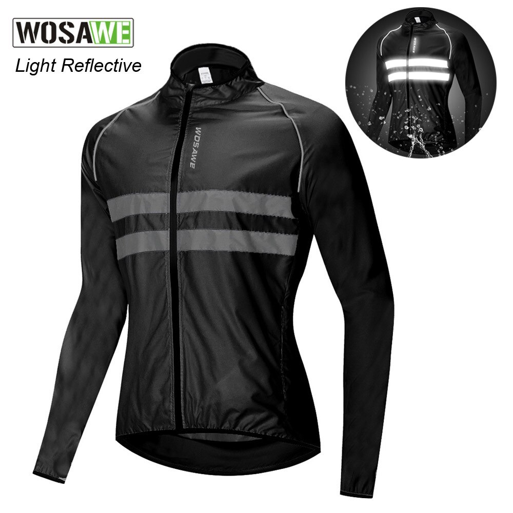Ultraleicht Reflektierende männer Radfahren Jacke Lange ärmeln Wasserdicht Winddicht Jacken Straße Mountainbike MTB Fahrrad Windjacke