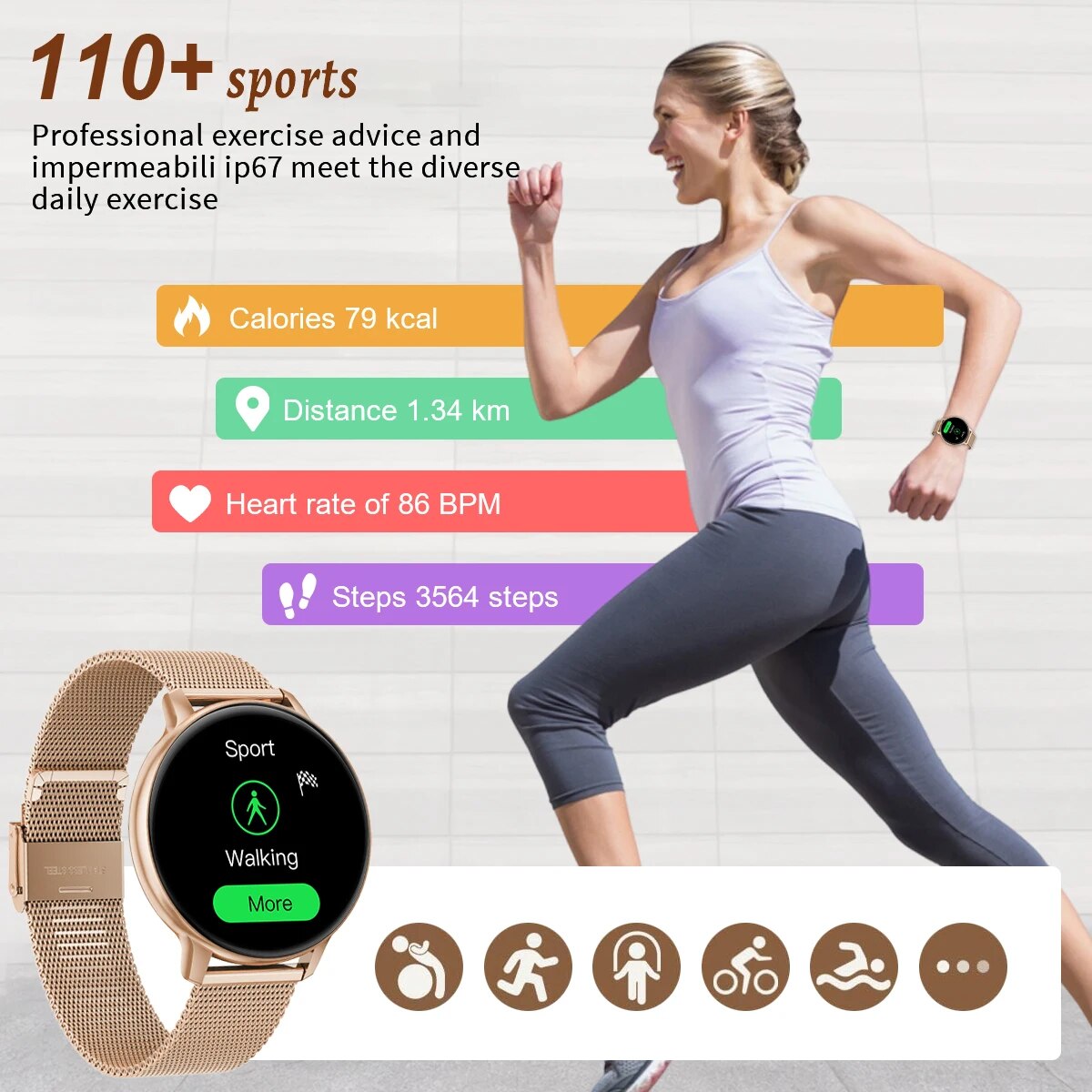 LIGE-Reloj inteligente para hombre y Mujer, accesorio de pulsera resistente al agua con llamadas, Bluetooth, seguimiento de actividad deportiva, oxígeno en sangre y salud