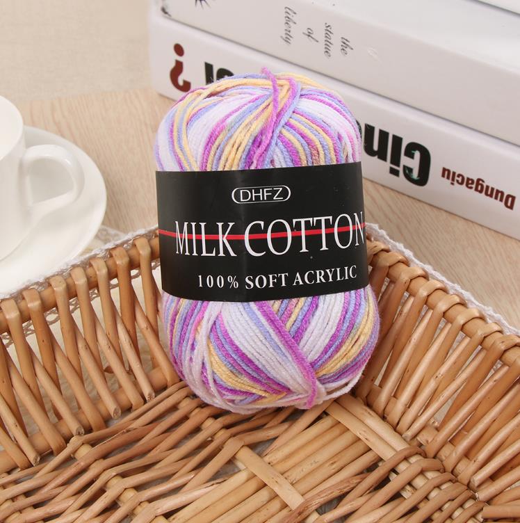 Fil à tricoter main, lait pour bébé, laine douce, Crochet, pour bricolage, pull, chaussette, écharpe, chapeau, gants de 23 couleurs différentes, 50g