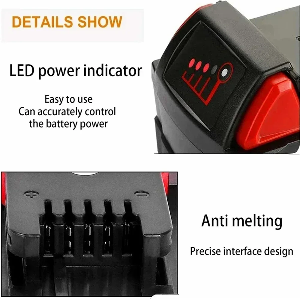 Remplacement 18V 12.0Ah pour batterie au Lithium Milwaukee M18 XC 48-11-1860 48-11-1850 48-11-1840 48-11-1820 Batteries rechargeables