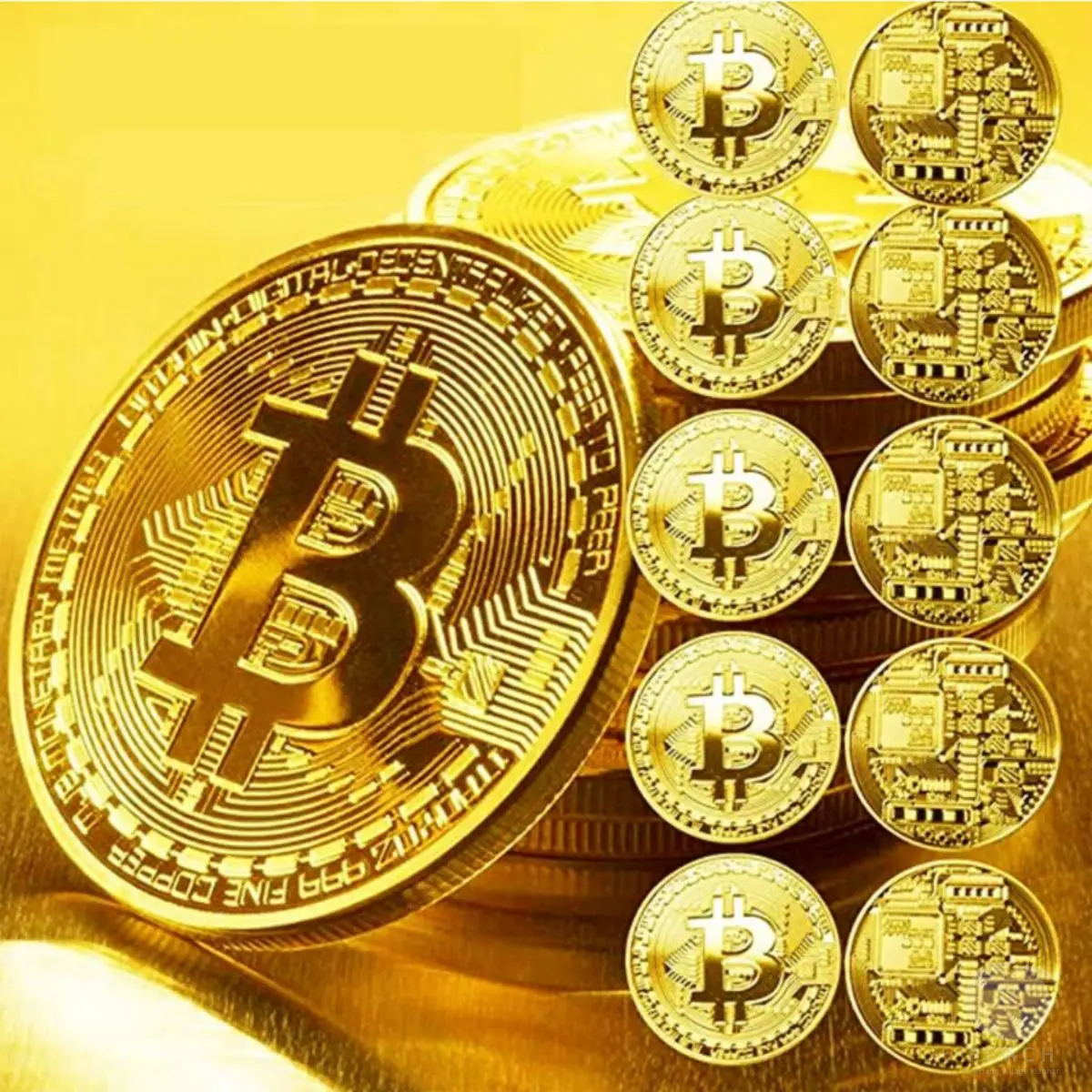 Gold Plated Bitcoin Coin Collectible Art Collection Physical Commemorative Casascius Metal Antique Imitation Happy Birthday
