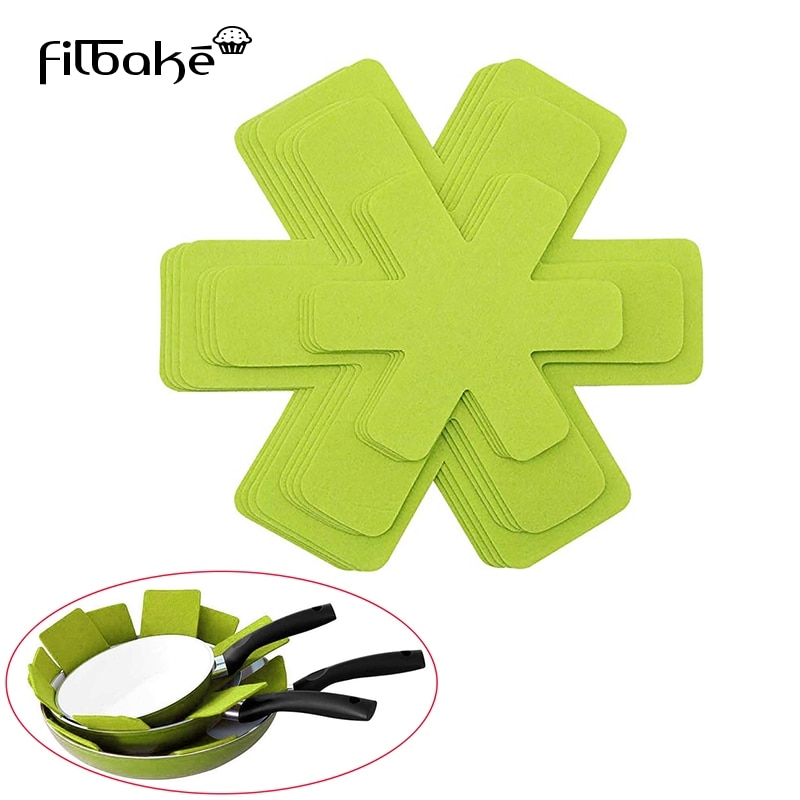 Filbake-Mantel Individual Protector para ollas, alfombrilla separadora de mesa, aislamiento térmico, utensilios de cocina, 6 uds.