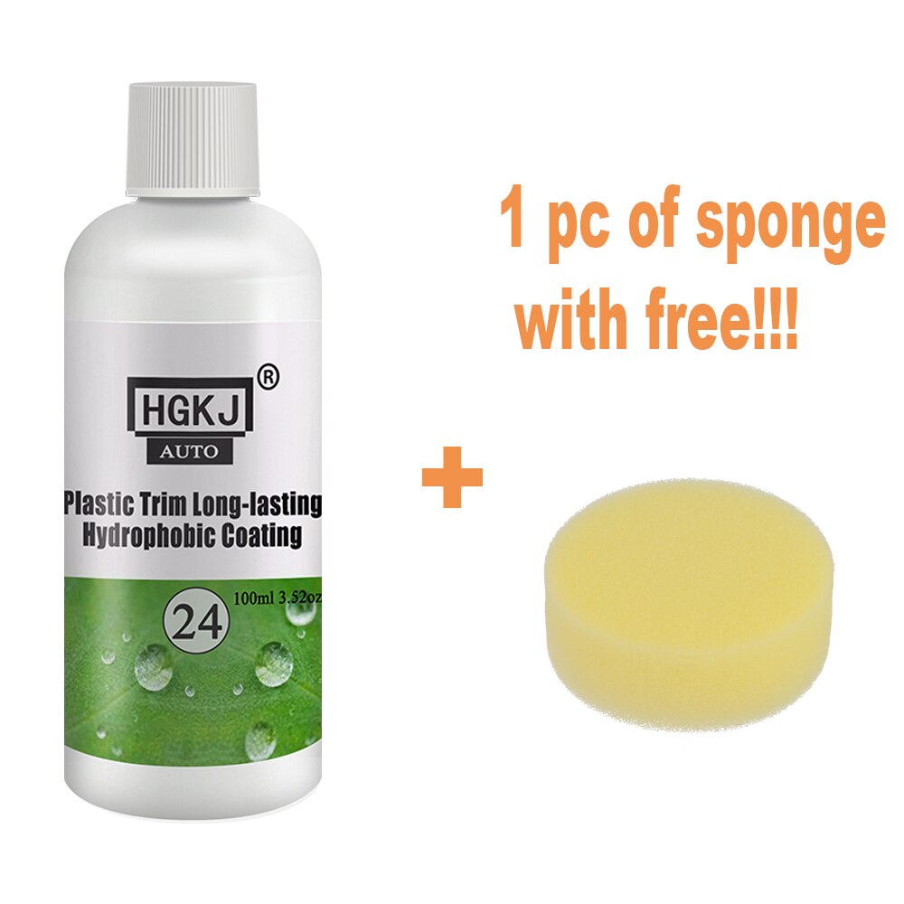 Hgkj plast trim coating bil udvendig restaurerer keramisk trim coating kit biltilbehør hydrofobisk forfriskende middel: Default Title
