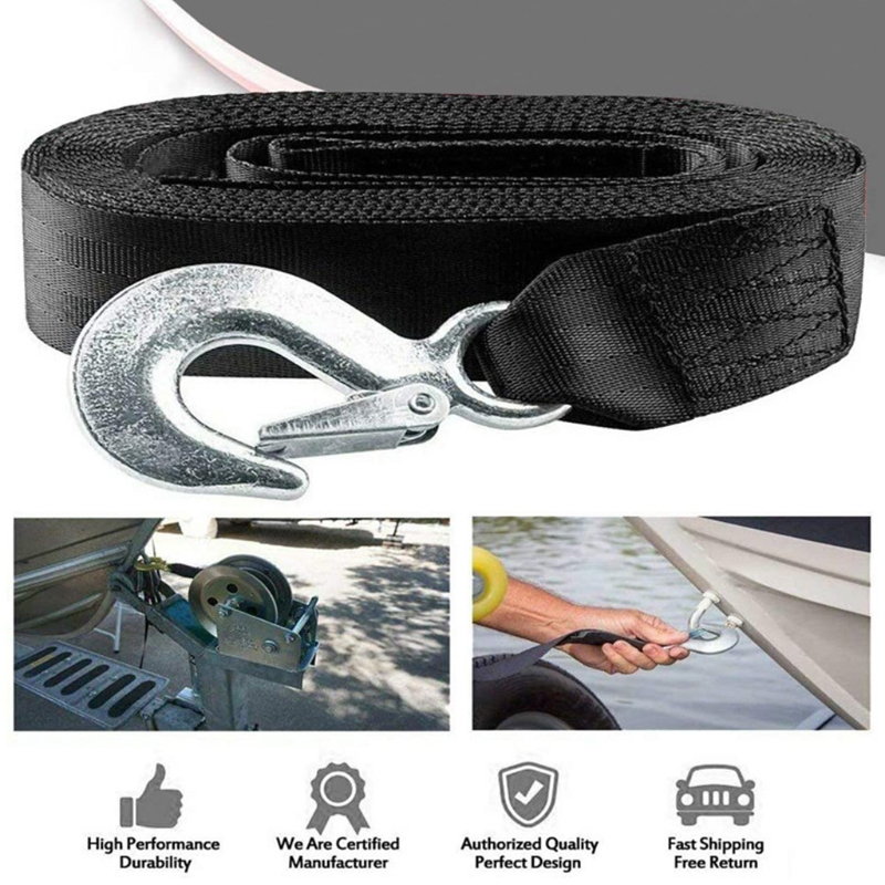 Marine Transportation Supplies Durable Trailer Boat Winch Strap 4/6Meters Length Cargo Straps for Flatbed