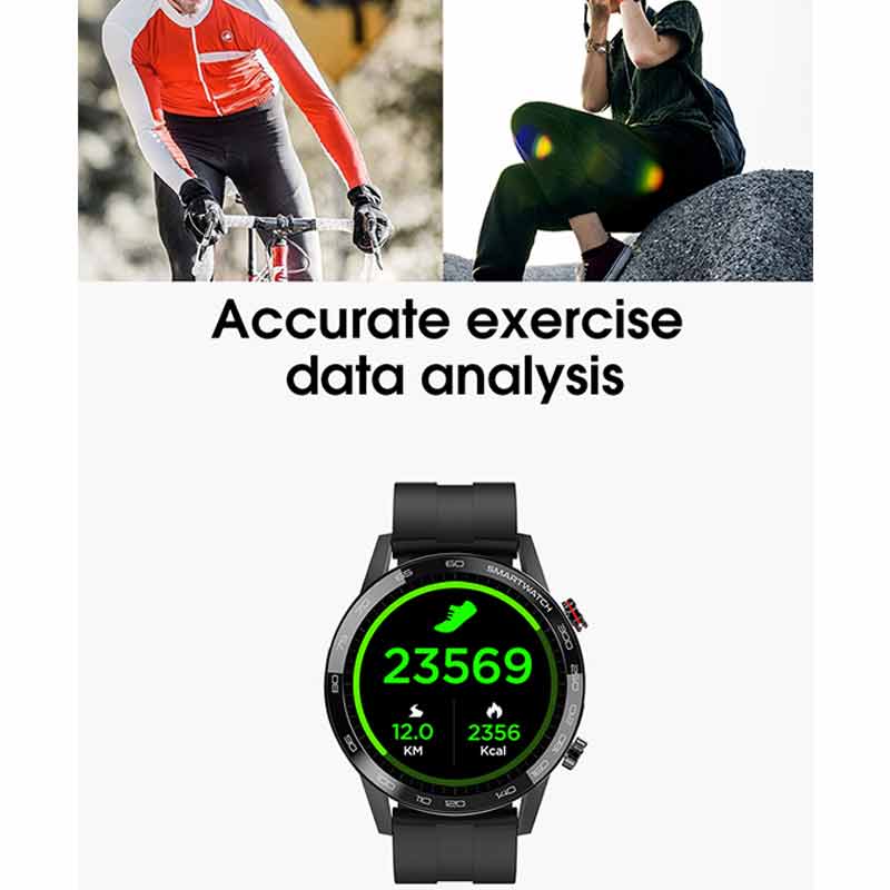 L16 Smart Horloge Mannen Ecg + Ppg IP68 Waterdichte Bluetooth Muziek Bloeddruk Hartslag Fitness Tracker Sport Smartwatch Pk l8 L15