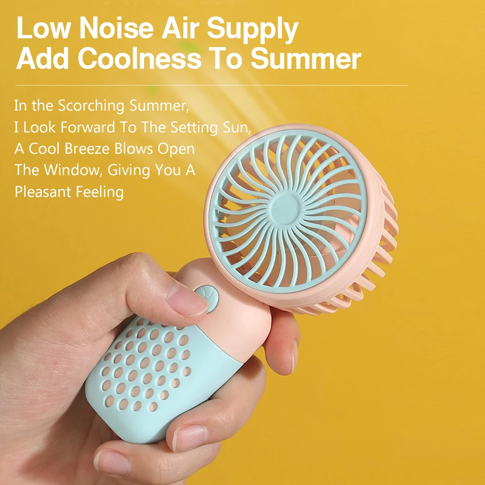 Neuer USB-Lüftungs Ventilator tragbarer kleiner Lüfter wiederauf ladbarer Mini-Handl üfter Taschen Format geräuscharm kleiner elektrischer Ventilator Schüler Dormitor