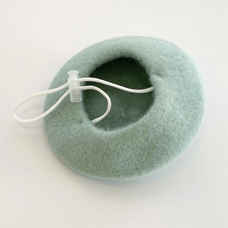 Solid Color Pet Hat Painter Wool Hat Dog Beret Mini Decorative Photo Headwear Pet Memorial Christmas Luxury Beret Hat