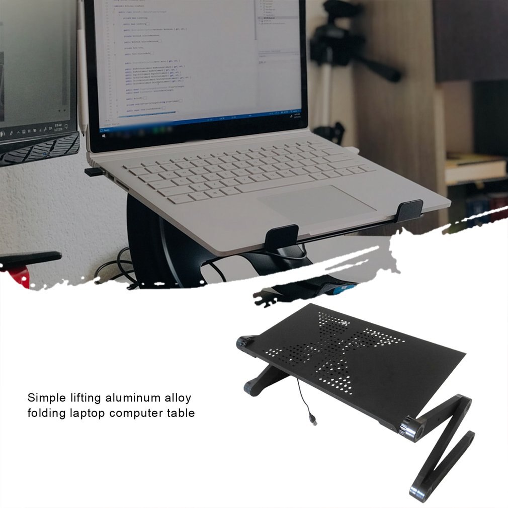 Portable adjustable laptop table for foldable Laptop Desk Computer mesa para notebook Stand Tray For Sofa Bed Black