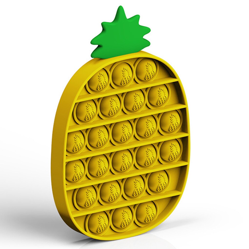 Push Bubble Fidget Toy Silicone Push Pop Fidget Toy Pineapple Carrots Shape Turning Pressing Stress Reliever Squeeze Toy