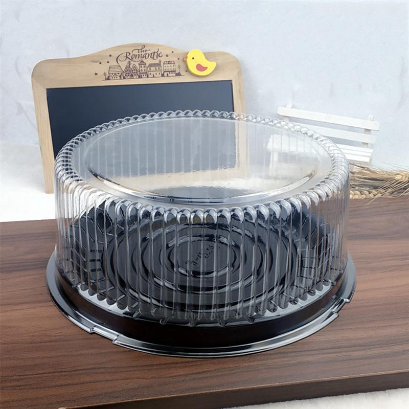 10pcs 10.5 Inch Transparent Cake Box Plastic Cake Boxes And Packaging Transparent Clear Cupcake Muffin Dome Holder Cases Wedding