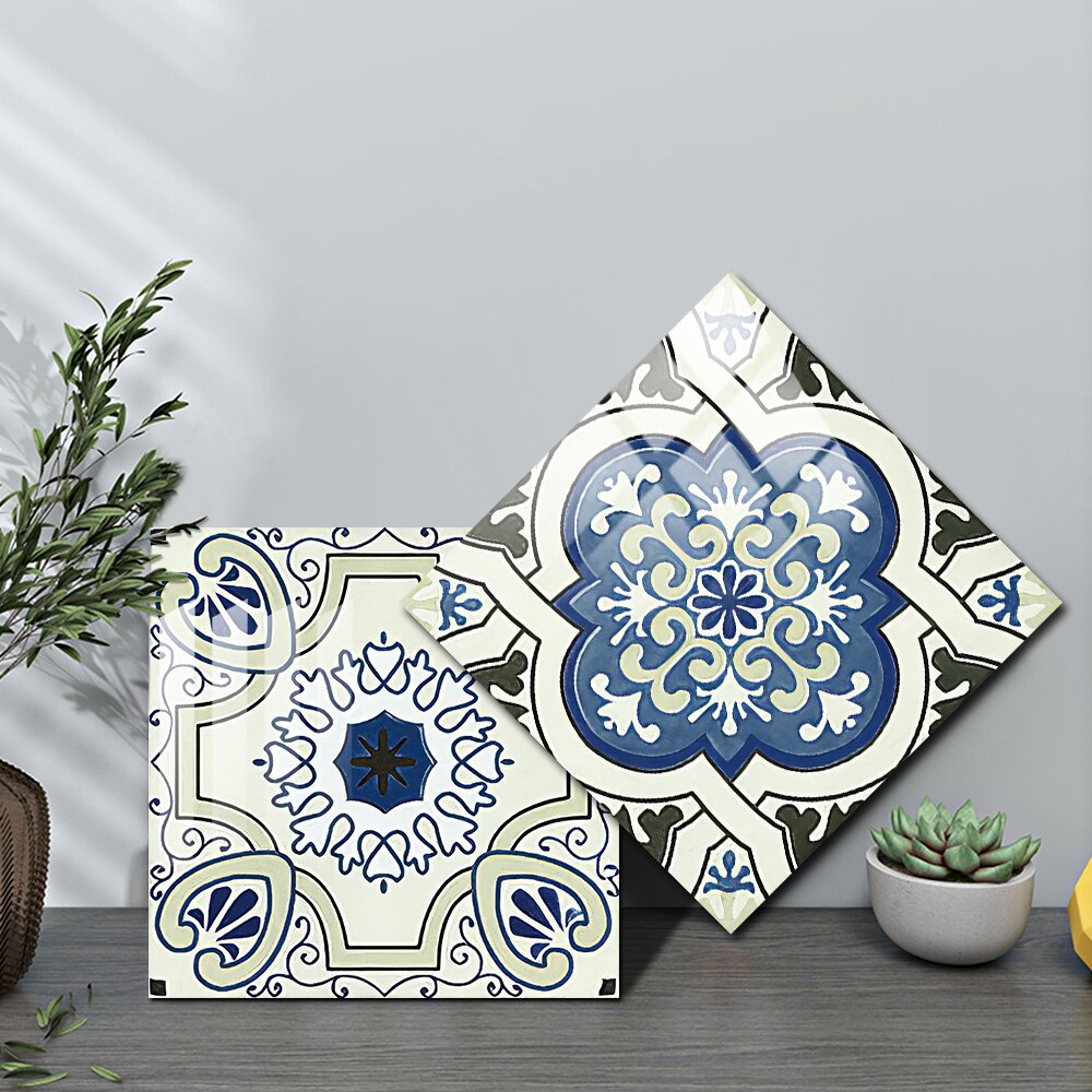16 pz/impostato piastrelle in ceramica in stile messicano adesivo murale cucina bagno tavoli arte murale decorazioni per la casa sbucciare &amp; bastone adesivi murali in PVC