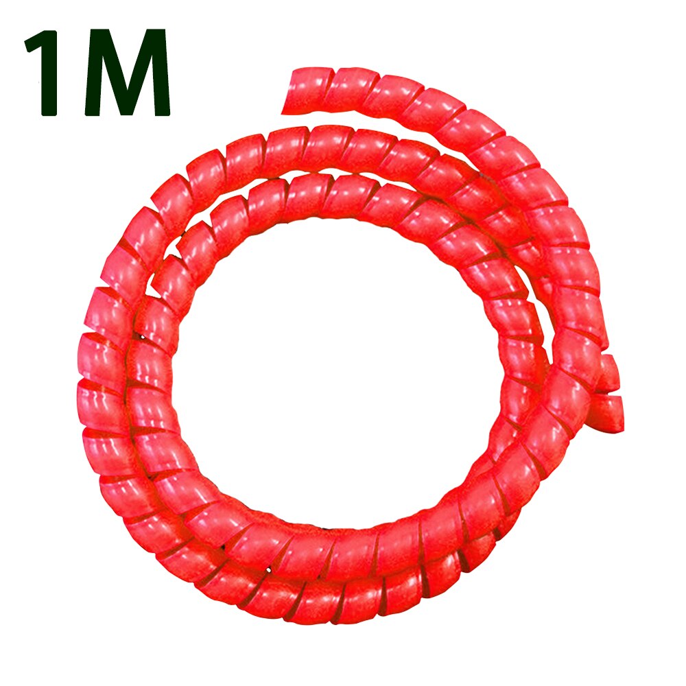 8mm 1m/ 35mm 0.45m Spiral Cable Protector Line Spiral Winding Cable Wire Cover Tube for Xiaomi M365 Ninebot Electric Scooter: 8mm 1M red