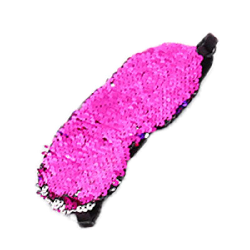 Paillettes masque de couchage réglable paillettes sirène réversible magique Sequin masque pour les yeux masque de fête faveurs de fête pour la fête à la maison: Rose Red