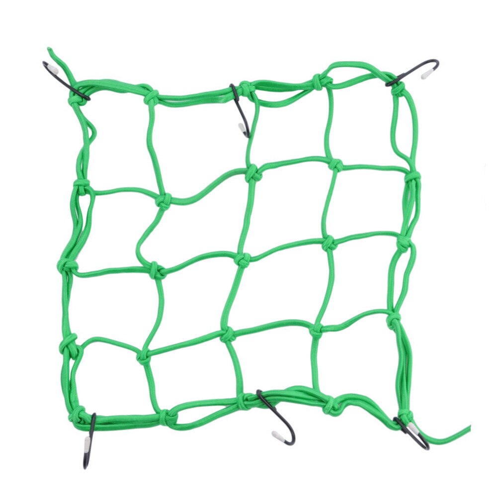 Soporte para casco de motocicleta, 6 ganchos de sujeción, 40x40cm, bolsa de red de malla, red de carga de equipaje, estilismo para automóvil: green