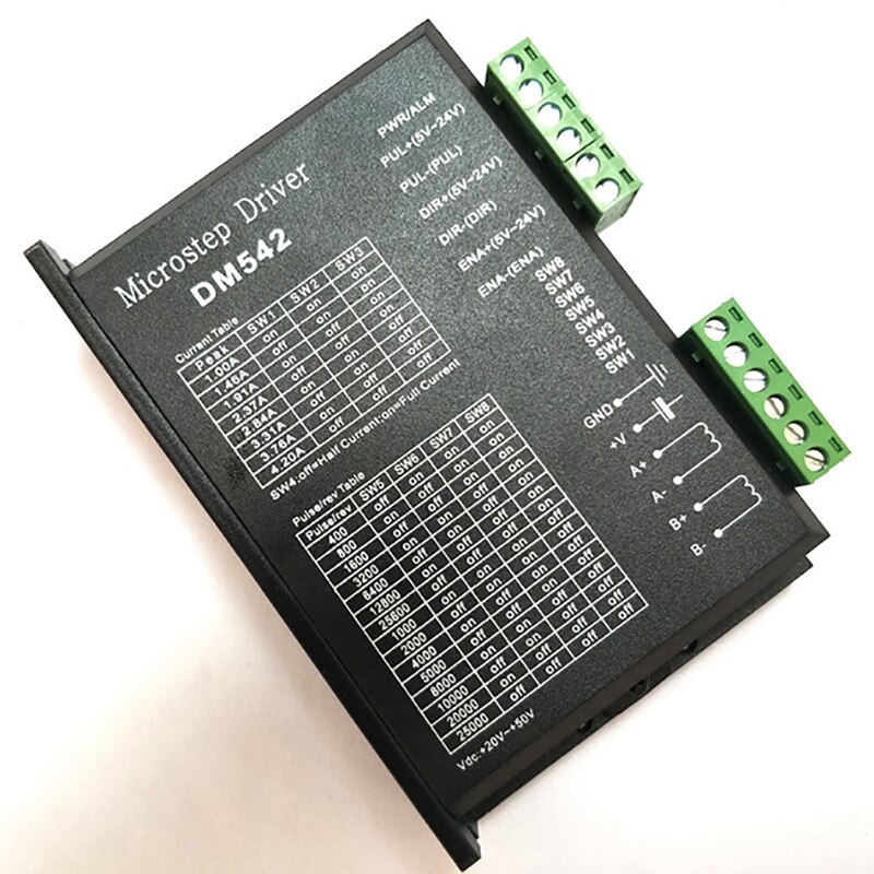 4Pcs DM542 Stepper Motor Controller 2 Phase Digital Stepper Motor Driver for 57 Series Motor