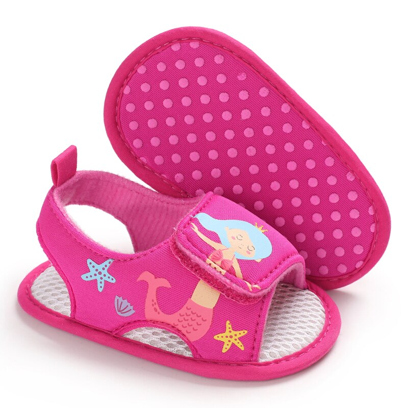 Schattige babymeisjes zomer cartoon olifant patroon zachte zool schoenen peuter sandalen 0-18m: Rozenrood / 13-18 maanden