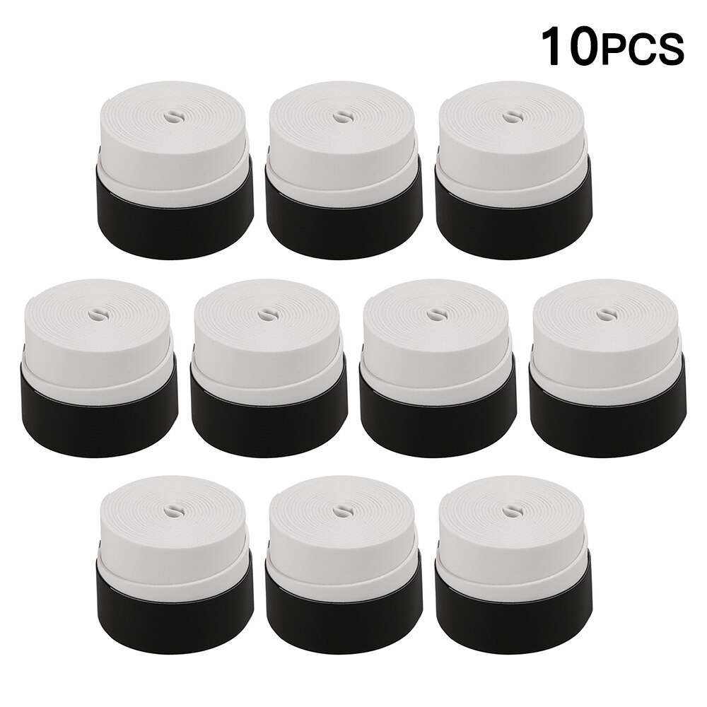 Outdoor Sport 10Pcs/25Pcs/60 Pcs Anti-Slip Tennis Badminton Racquet Grips Zweetband Polyurethaan Training oefenen: White 10pcs