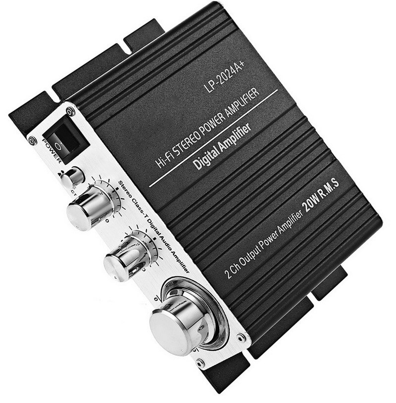 2x20W Output Power Amplifier Mini Hi-Fi Stereo Digital Power Amplifier Small Power Amplifier L-epy LP-2024A+