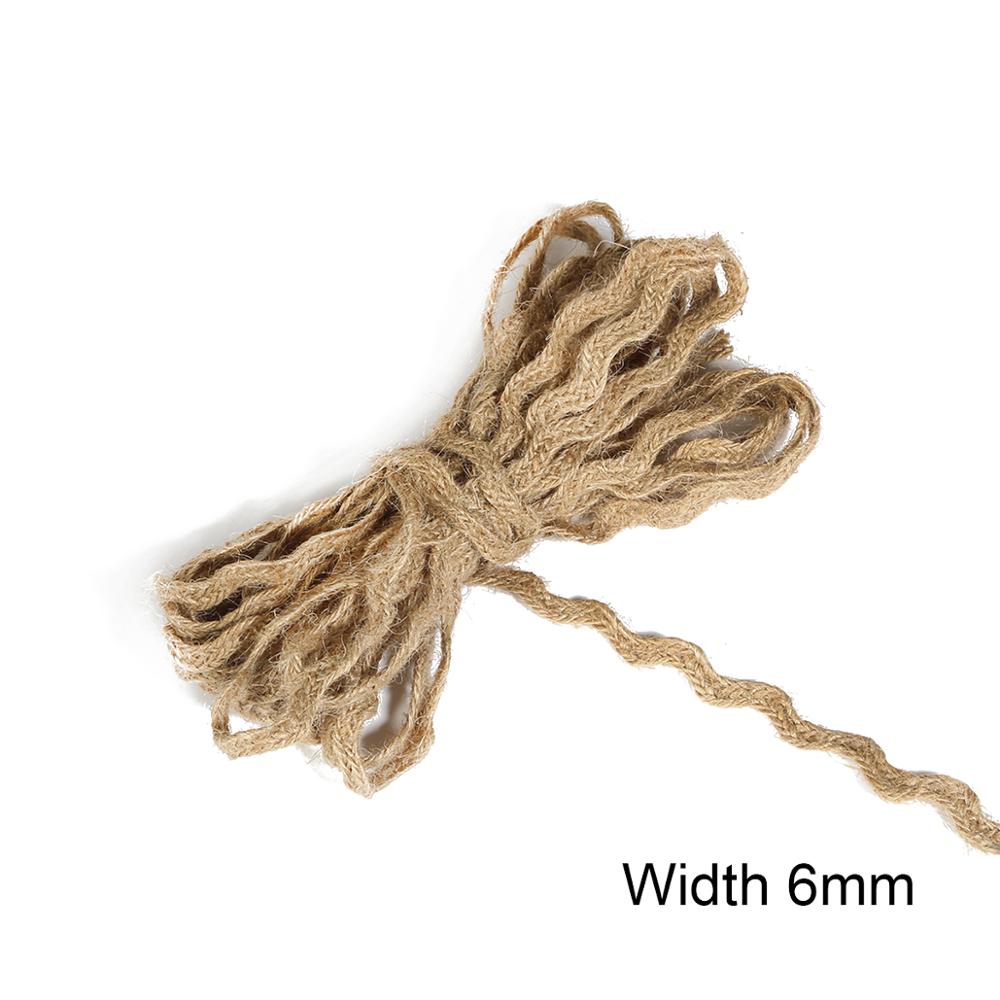 5M DIY Craft Vintage Natural Hessian Jute Twine Rope Wedding Party Burlap Ribbon Decor Home Spool Festival Scrapbooking: Style 3