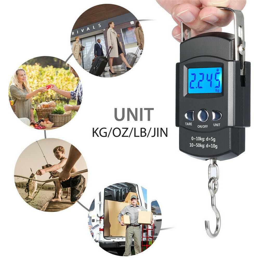 Digital Fish Scale Portable Luggage Weight Scale Electronic digital scale luggage scale portable LCD handheld tape measure