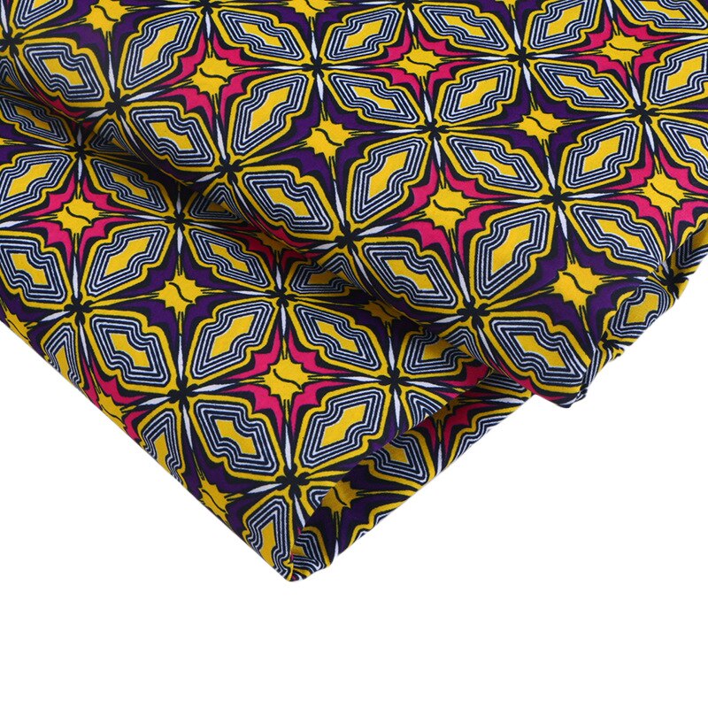 Nigeria wax african clothing 100% polyester Holland printed fabric 6 yard
