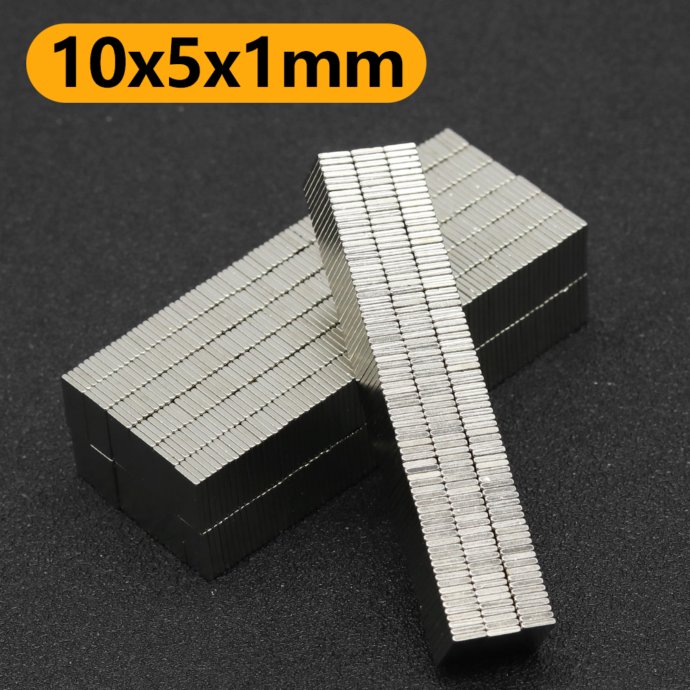 5~1000pcs 10x5x1mm Strong Block Magnet for Refrigerator Magnets DIY Craft Science Projects Office Whiteboard Workshop 10*5*1