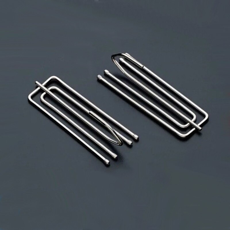 30Pcs Zilver Metaal Roestvrij Gaffel Haken Voor Opknoping Gordijnen Wit Haak Tape Gordijn Accessoires CP056 #45